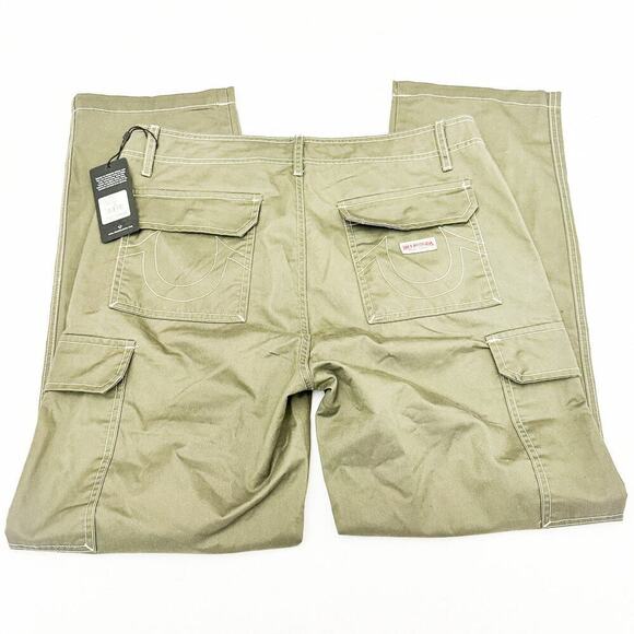 True Religion Men's Kalamata Cargo Pants Wide Leg Size 33 NWT - Picture 3 of 9